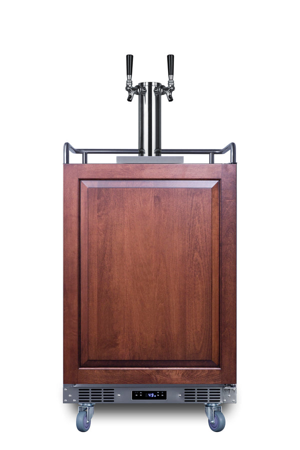 Accucold Built-in commercially approved dual tap wine kegerator in stainless steel with panel-ready door (Model SBC682PNRWKDTWIN)