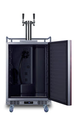 Accucold Built-in commercially approved dual tap wine kegerator in stainless steel with panel-ready door (Model SBC682PNRWKDTWIN)