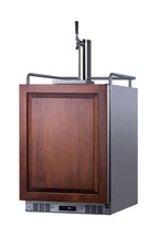 Built-in undercounter single tap beer kegerator in complete stainless steel with panel-ready door (Model SBC682PNRLHD)