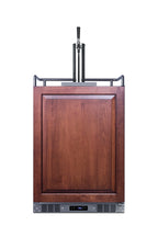 Built-in undercounter single tap beer kegerator in complete stainless steel with panel-ready door (Model SBC682PNRLHD)