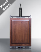 Built-in undercounter single tap beer kegerator in complete stainless steel with panel-ready door (Model SBC682PNRLHD)