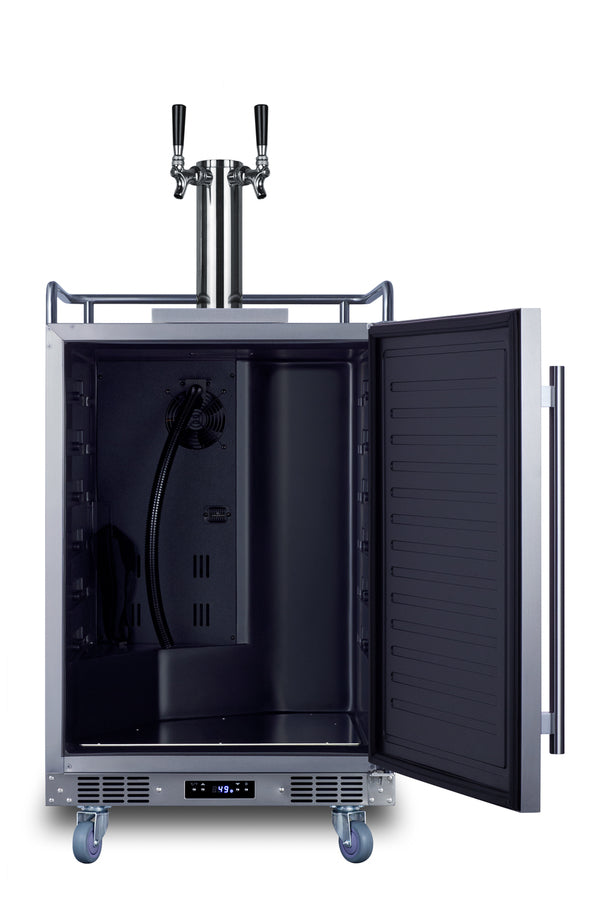 Accucold Built-in commercially approved dual tap wine kegerator in stainless steel (Model SBC682WKDTWINLHD)