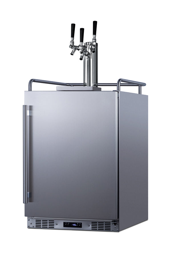 Built-in Undercounter Outdoor Triple Tap Beer Kegerator in Complete Stainless Steel Secondary image
