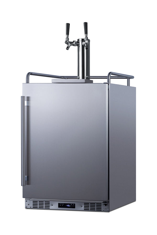 Built-in Undercounter Outdoor Double Tap Beer Kegerator in Complete Stainless Steel Secondary image