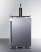 Built-in undercounter outdoor single tap beer kegerator in complete stainless steel (Model SBC683OS)