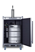 Built-in undercounter outdoor single tap beer kegerator in complete stainless steel (Model SBC683OS)