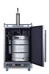 Built-in undercounter outdoor single tap beer kegerator in complete stainless steel (Model SBC683OS)