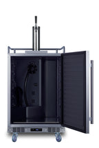 Built-in undercounter outdoor single tap beer kegerator in complete stainless steel (Model SBC683OS)
