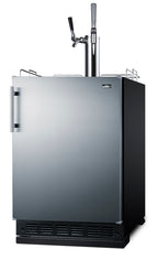 Commercial dual tap cold brew/nitro coffee kegerator designed for built-in applications (Model SBC7BRSCM2)