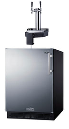 ADA height built-in undercounter Floating Tap Kegerator, requires no countertop drilling, ADA (Model SBC7BRSFLTWADALHD)