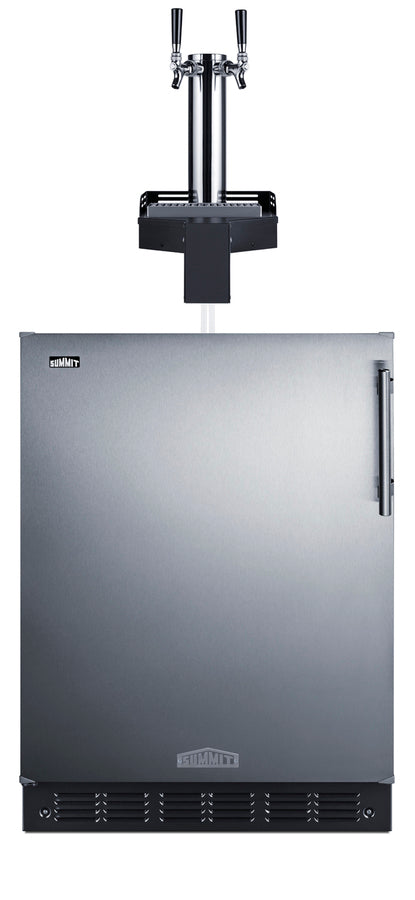 ADA height built-in undercounter Floating Tap Kegerator, requires no countertop drilling, ADA (Model SBC7BRSFLTWADALHD) Secondary image