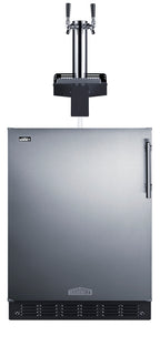 ADA height built-in undercounter Floating Tap Kegerator, requires no countertop drilling, ADA (Model SBC7BRSFLTWADALHD)
