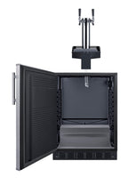 ADA height built-in undercounter Floating Tap Kegerator, requires no countertop drilling, ADA (Model SBC7BRSFLTWADALHD)