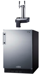 Accucold ADA height built-in undercounter Floating Tap Kegerator, requires no countertop drilling, ADA (Model SBC7BRSFLTWADA)