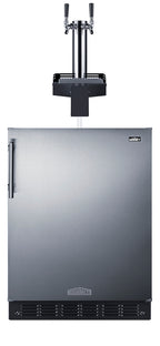 Accucold ADA height built-in undercounter Floating Tap Kegerator, requires no countertop drilling, ADA (Model SBC7BRSFLTWADA)