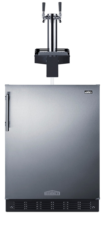 Accucold ADA height built-in undercounter Floating Tap Kegerator, requires no countertop drilling, ADA (Model SBC7BRSFLTWADA)