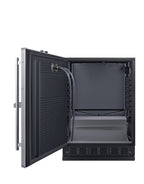 Built-in undercounter front tap kegerator for commercial or home use (Model SBC7BRSFRTPLHD) - Open