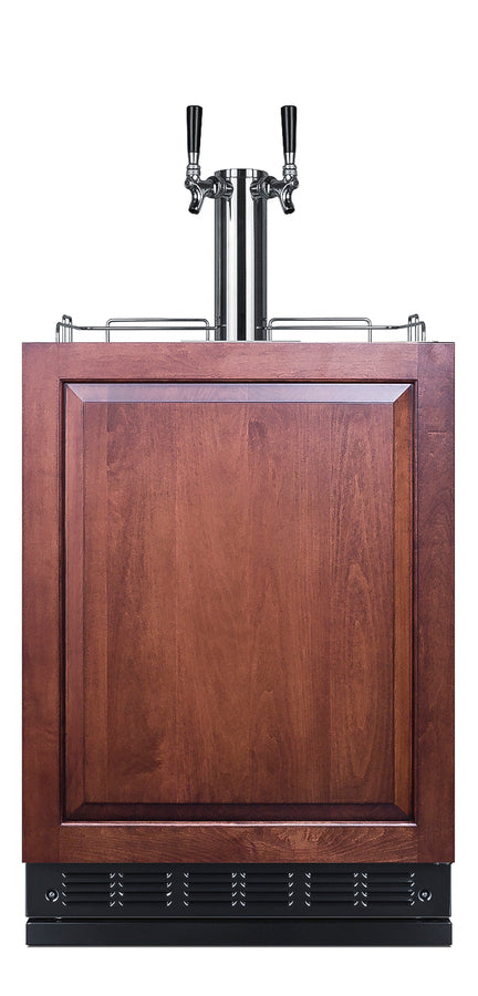 Commercial dual tap cold brew kegerator designed for built-in applications (Model SBC7BRSIFCF2)