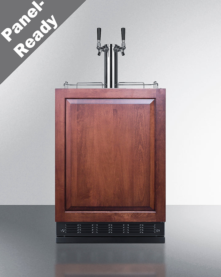 Commercial dual tap cold brew kegerator designed for built-in applications (Model SBC7BRSIFCF2)