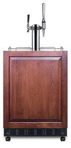 Commercial dual tap cold brew/nitro coffee kegerator designed for built-in applications (Model SBC7BRSIFCM2LHD)