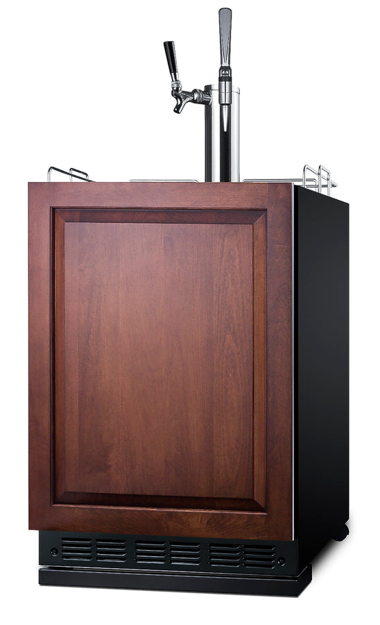 Accucold Commercial dual tap cold brew/nitro coffee kegerator designed for built-in applications (Model SBC7BRSIFCM2)