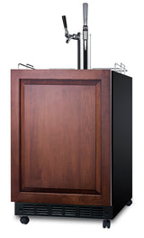 Accucold Commercial dual tap cold brew/nitro coffee kegerator designed for built-in applications (Model SBC7BRSIFCM2)