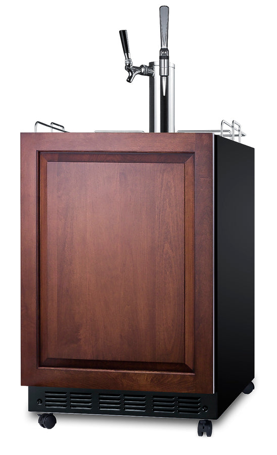 Accucold Commercial dual tap cold brew/nitro coffee kegerator designed for built-in applications (Model SBC7BRSIFCM2)