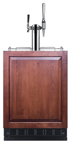 Accucold Commercial dual tap cold brew/nitro coffee kegerator designed for built-in applications (Model SBC7BRSIFCM2)