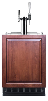 Accucold Commercial dual tap cold brew/nitro coffee kegerator designed for built-in applications (Model SBC7BRSIFCM2)