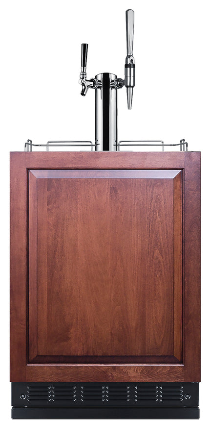 Accucold Commercial dual tap cold brew/nitro coffee kegerator designed for built-in applications (Model SBC7BRSIFCM2)