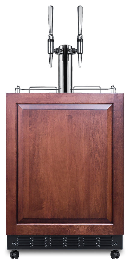 Commercial dual tap nitro coffee kegerator designed for built-in applications (Model SBC7BRSIFNCF2LHD)