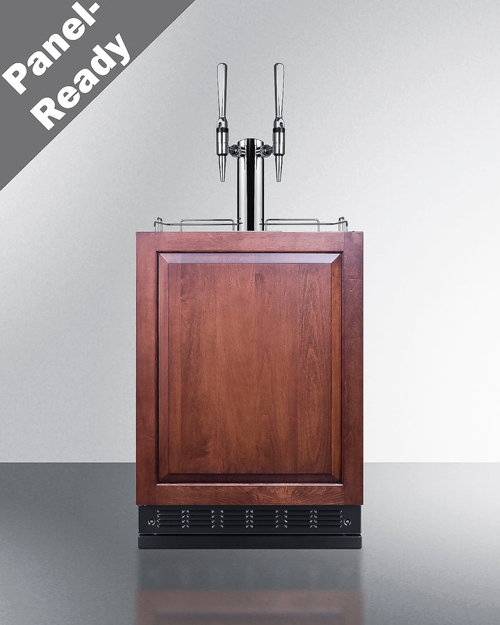 Commercial dual tap nitro coffee kegerator designed for built-in applications (Model SBC7BRSIFNCF2LHD)