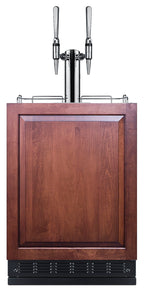 Accucold Commercial dual tap nitro coffee kegerator designed for built-in applications (Model SBC7BRSIFNCF2)