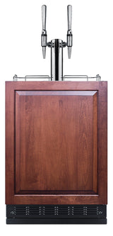 Accucold Commercial dual tap nitro coffee kegerator designed for built-in applications (Model SBC7BRSIFNCF2)