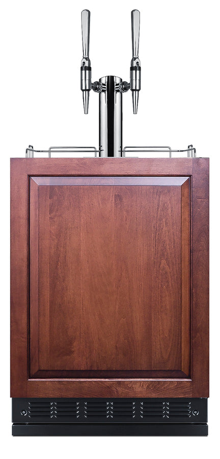 Accucold Commercial dual tap nitro coffee kegerator designed for built-in applications (Model SBC7BRSIFNCF2)
