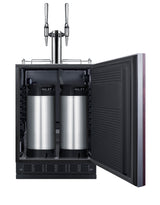 Accucold Commercial dual tap nitro coffee kegerator designed for built-in applications (Model SBC7BRSIFNCF2)