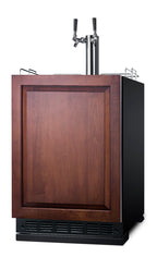 Commercial dual tap kegerator designed for built-in applications (Model SBC7BRSIF) - Angle