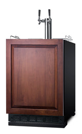 Commercial dual tap kegerator designed for built-in applications (Model SBC7BRSIF) - Angle