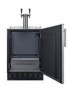 Commercial dual tap kegerator designed for built-in applications (Model SBC7BRS)