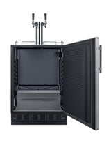 Commercial dual tap kegerator designed for built-in applications (Model SBC7BRS)