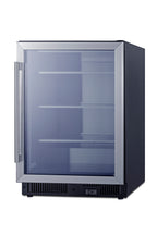 24" Wide Frost-free Undercounter Freezer with Glass Door - Angle