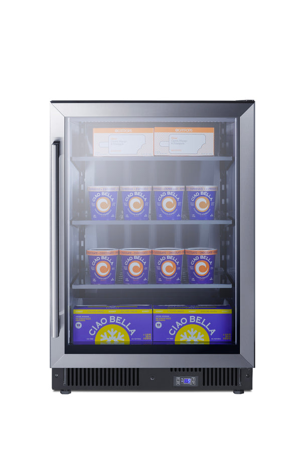 24" Wide Frost-free Undercounter Freezer with Glass Door - Full