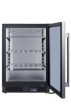 24" Wide Frost-free Undercounter Freezer with Glass Door - Open