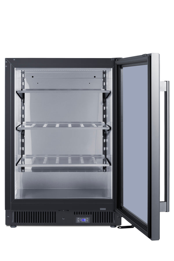 24" Wide Frost-free Undercounter Freezer with Glass Door - Open