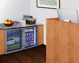 24" Wide Frost-free Undercounter Freezer with Glass Door - Set