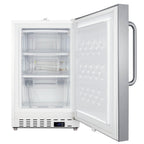 Accucold 20" wide built-in undercounter ADA compliant commercial all-freezer, Left Hinge – SCF505SSTBADALHD - Open