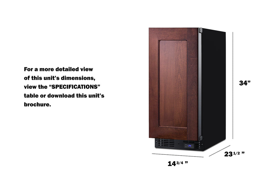 Accucold 15" Wide Frost-Free Freezer for Built-In or Freestanding Use – SCFF1533BIF