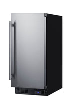 Accucold 15" Wide Frost-free Freezer for Built-in or Freestanding Use, with Reversible Stainless Steel Door and Lock (Model SCFF1533BSS)