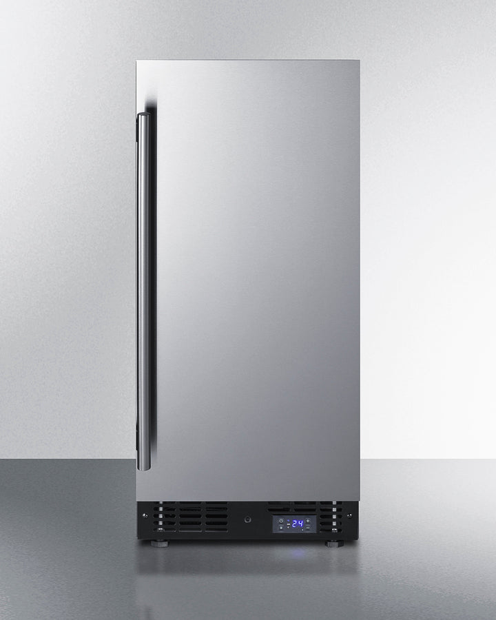15" Wide Frost-free Freezer for Built-in or Freestanding Use, with Reversible Stainless Steel Door and Lock (Model SCFF1