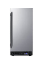 Accucold 15" Wide Frost-free Freezer for Built-in or Freestanding Use, with Reversible Stainless Steel Door and Lock (Model SCFF1533BSS)